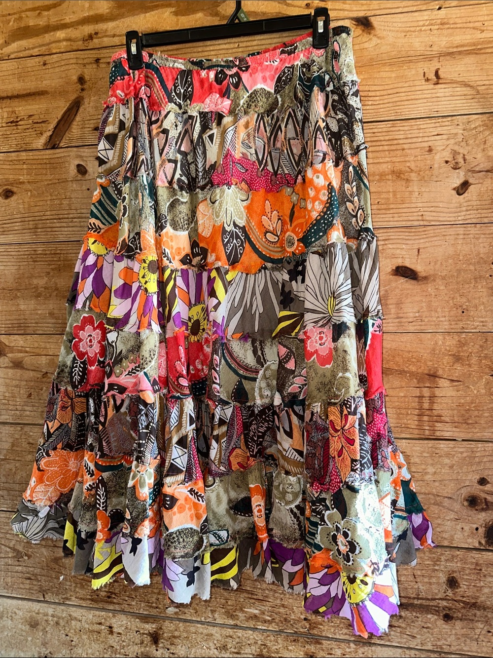 Cato Bohemian Tiered Floral Maxi Skirt - Multicolor